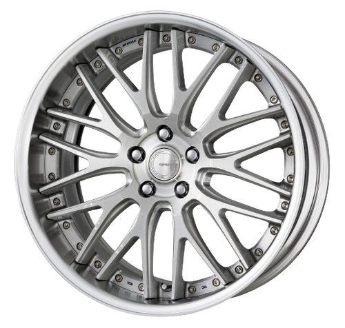 Work Gnosis Gr204 5x108 19x9+12 W Disk Brush Silver Clear