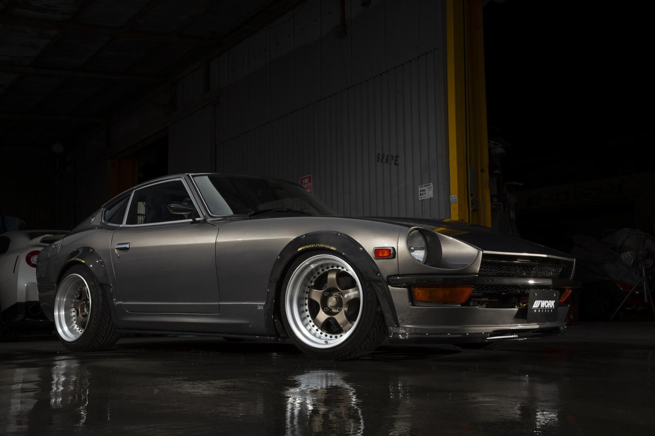 Datsun 240Z with Work Meister S1 3P 4 Lug Rims