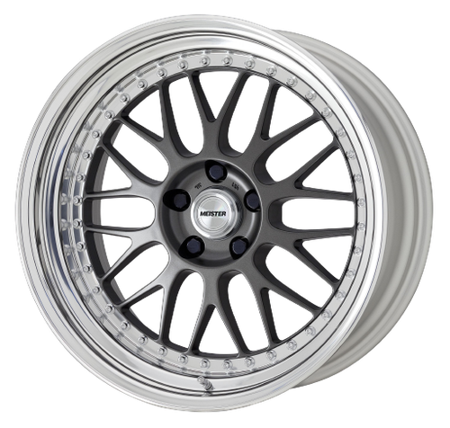 Work Meister M1 3p 4x114.3 16x6.5+27 A Disk Matte Gunmetal wheel for 2004 Volvo S40