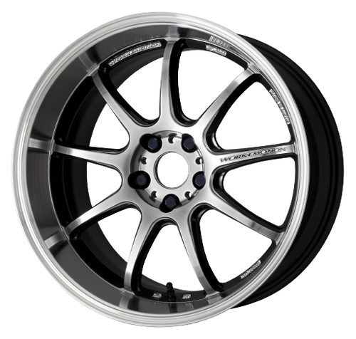 Work Emotion D9r 5x114.3 18x9.5 +38 Gt Silver Rim Cut