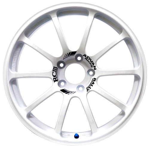 Advan RCIII 5x100 17x7.5+48 White Wheels | ThreePiece.us
