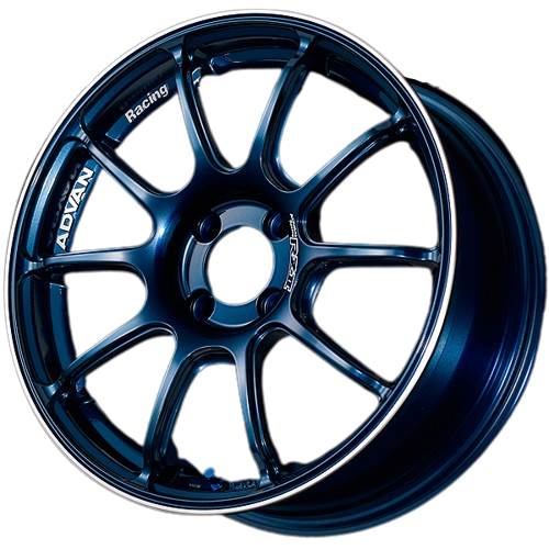 Advan RZ II 5x114.3 17x8.0+37 Racing Indigo Blue and Ring