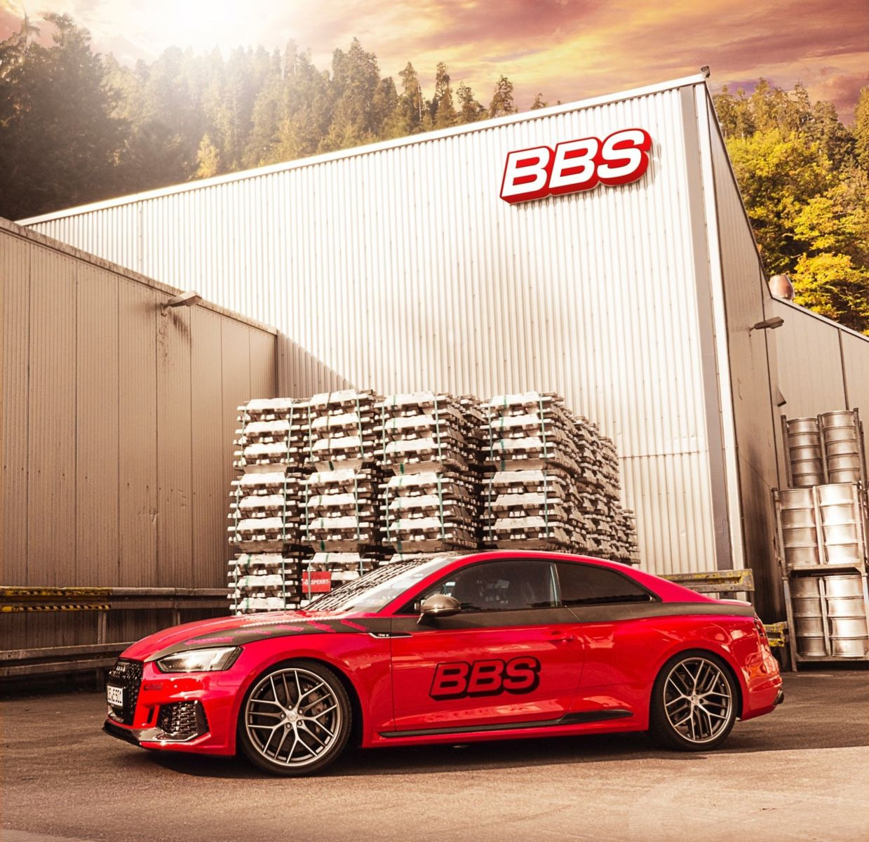 Red 2018 Audi S5 Coupe with BBS CC-R Forged Wheels