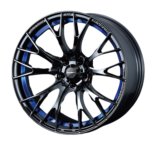 WedsSport SA-20R 4x100 17x7.0+43 Blue Light Chrome II