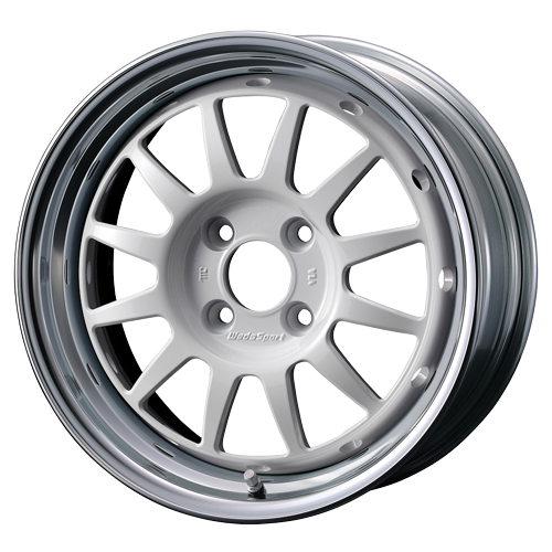WedsSport Racing 2-Piece 4x100 15x7.0+42 White - Threepieceus