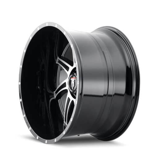 American Truxx Vortex AT162 8x165.1 24x14-76 Black/Machined