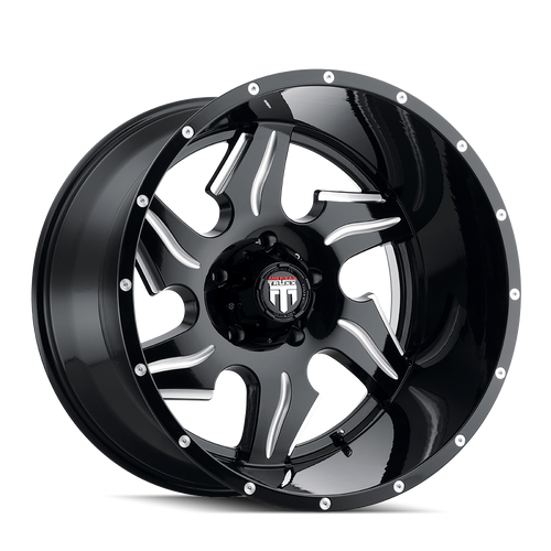 American Truxx Ninja AT163 8x180 22x14-76 Black/Milled - Threepieceus