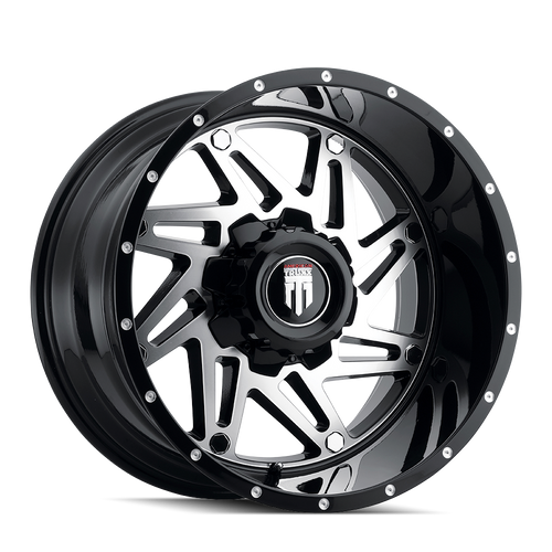 American Truxx Warrior AT165 5x127 20x10-24 Black/Machined