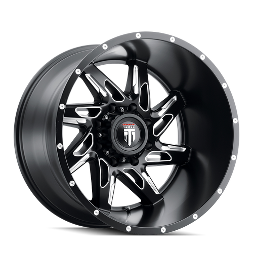 American Truxx Spyder AT183 8x180 22x14-76 Black/Milled