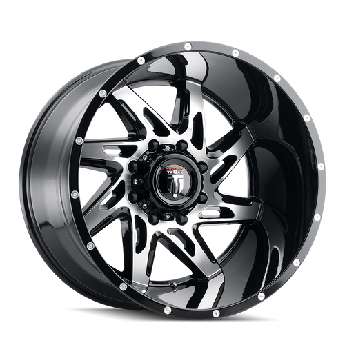 American Truxx Spyder AT183 8x165.1 22x14-76 Black/Machined