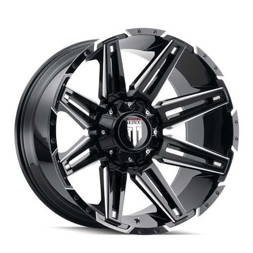 American Truxx Boom AT1903 8x170 20x9-12 Black/Milled
