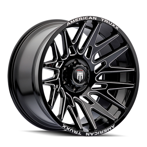 American Truxx Evolution AT1919 8x170 22x12-44 Black/Milled