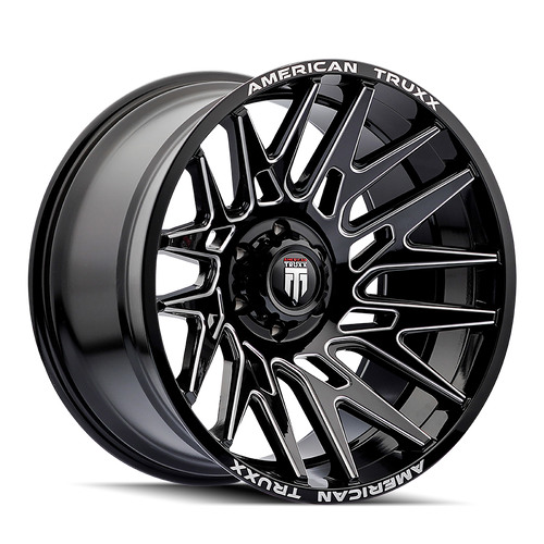 American Truxx Evolution AT1919 8x165.1 22x12-44 Black/Milled