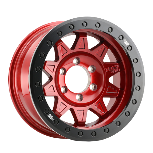 Dirty Life Roadkill Race 9302 5x139.7 17x9-14 Crimson Candy Red W/Black Ring