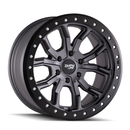 Dirty Life Dt-1 9303 5x127 17x9-38 Matte Gunmetal/Black Simulated Ring