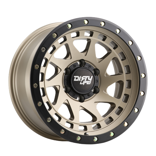 Dirty Life Enigma 9311 8x165.1 17x9-12 Satin Gold/Black Lip