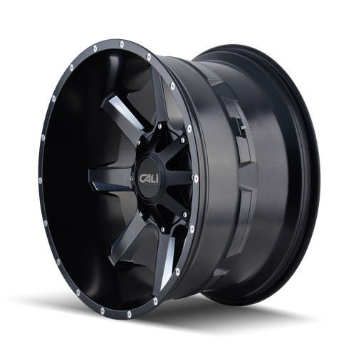 Cali Off-Road Busted 9100 8x180 20x9+18 Satin Black/Milled Spokes