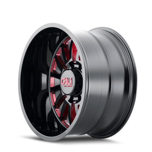 Cali Off-Road Summit 9110 8x180 20x12-51 Gloss Black/Red Milled