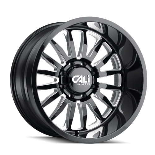 Cali Off-Road Summit 9110 8x170 26x14-76 Gloss Black/Milled Spokes