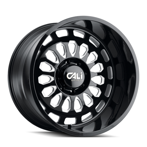 Cali Off-Road Paradox 9113 6x139.7 20x12-51 Gloss Black/Milled Spokes