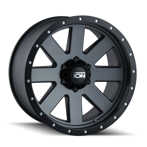 Ion Type 134 5x139.7 18x9+0 Matte Gunmetal/Black Beadlock