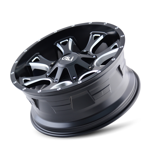 Cali Off-Road Anarchy 9103 8x180 22x12-44 Satin Black/Milled Spokes