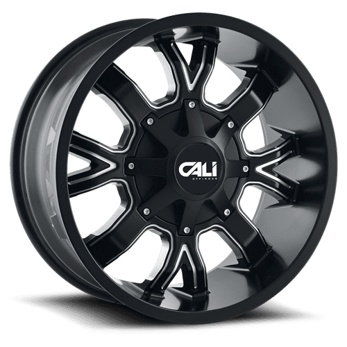 Cali Off-Road Dirty 9104 5x127 20x9+18 Satin Black/Milled Spokes