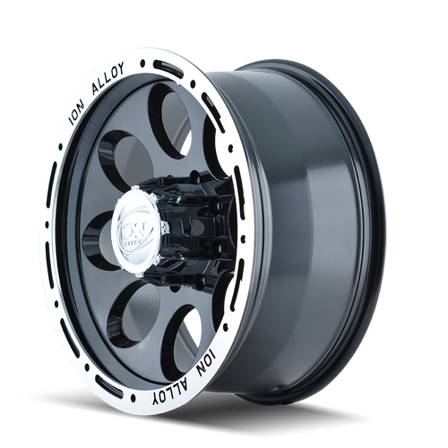 Ion Type 174 5x114.3 15x8-27 Black/Machined Lip
