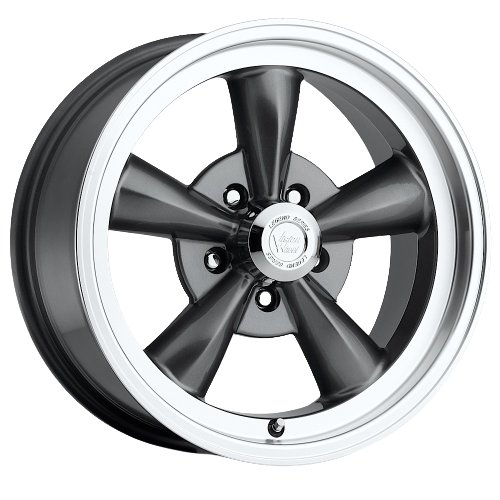 Vision American-Muscle 141H 5x114.3 15x7+6 Gunmetal Machined Lip