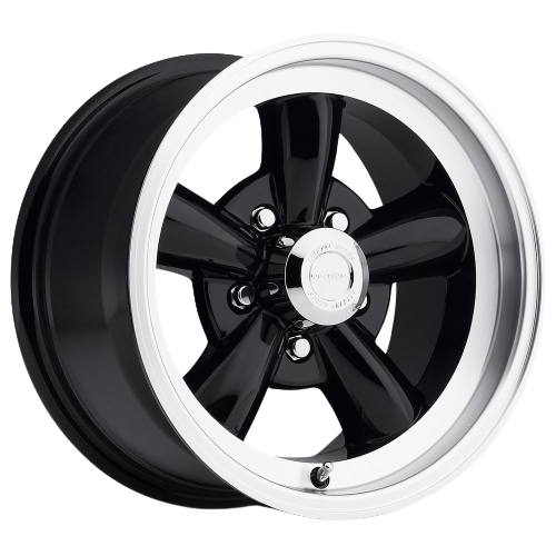 Vision American-Muscle 141H 5x120.65 15x8+0 Gloss Black Machined Lip