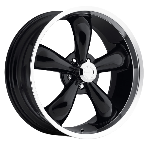 Vision American-Muscle 142 Legend 5x120.65 17x7+6 Gloss Black Machined Lip