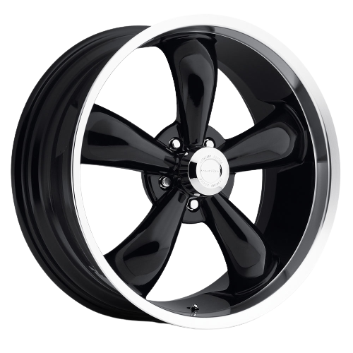 Vision American-Muscle 142 Legend 5x115 17x7+6 Gloss Black Machined Lip