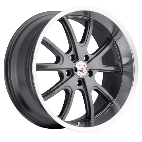 Vision American-Muscle 143 Torque 5x120.65 18x8.5+10 Gunmetal Machined Lip
