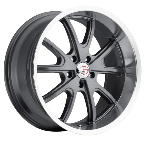 Vision American-Muscle 143 Torque 5x115 18x8.5+20 Gunmetal Machined Lip