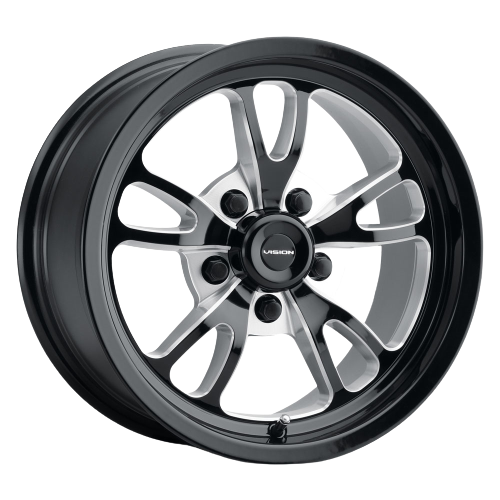 Vision American-Muscle 149 Patriot 5x4.75 15x10+0 Gloss Black Milled Spoke