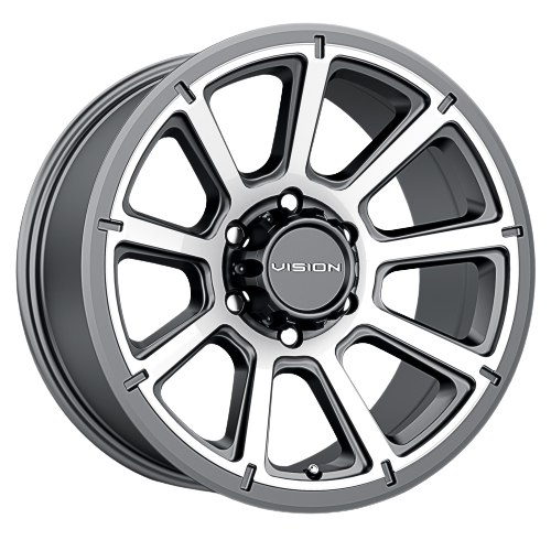 Vision Off-Road 353 Turbine 5x127 17x8.5-6 Gunmetal Machined Face