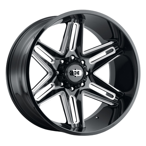 Vision Off-Road 363 Razor 5x139.7 24x12-51 Gloss Black Milled Spoke
