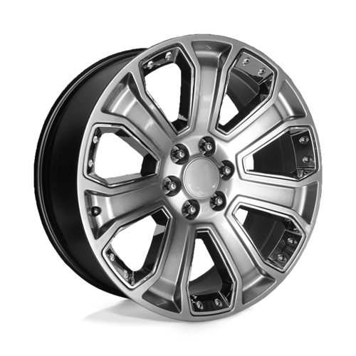 Performance Replicas 113 22X9 +24 HYPER SILVER DARK W/ CHROME ACCENTS