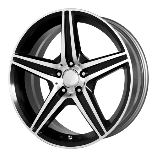 Performance Replicas 115 19X8.5 +35 GLOSS BLACK W/ MACHINED SPOKES & LIP