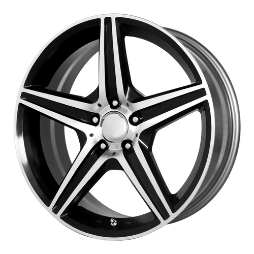 Performance Replicas 115 19X9.5 +38 GLOSS BLACK W/ MACHINED SPOKES & LIP