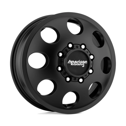 American Racing AR204 BAJA DUALLY 8X165.1 16X6 +111 SATIN BLACK - FRONT