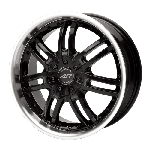 American Racing AR363 HAZE 5x108 17X7.5 +45 GLOSS BLACK W/ MACHINED LIP