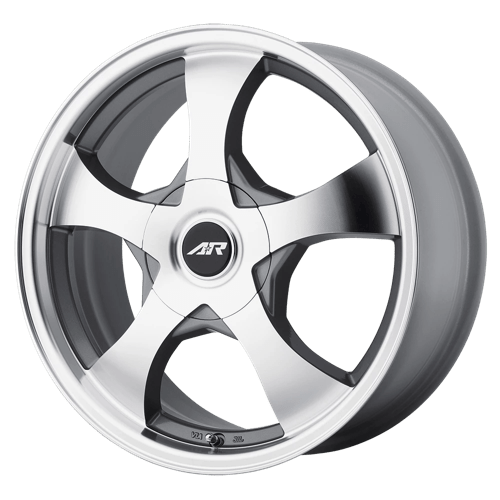 American Racing AR895 5x108/5x114.3 14x6 +35 DARK SILVER W/ MACHINED FACE