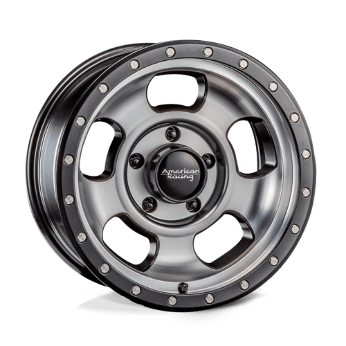 American Racing AR969 ANSEN OFFROAD 8X170 17X8 0 SATIN BLACK MACHINED W/ SATIN BLACK RING