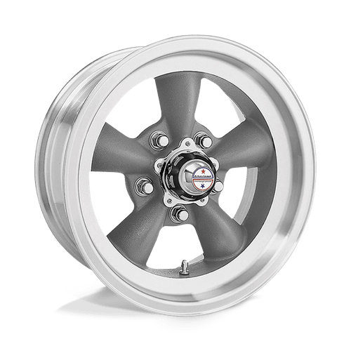 American Racing Vintage VN105 TORQ THRUST D 5X114.3 15X4.5 -15 TORQ THRUST GRAY W/ MACH LIP
