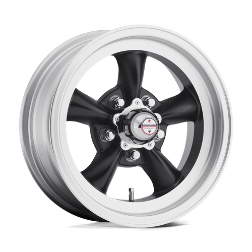 American Racing Vintage VN105 TORQ THRUST D 5X120.65 14X6 -2 SATIN BLACK W/ MACHINED LIP