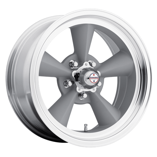 American Racing Vintage VN309 TT O 5X120.65 17X7 0 VINTAGE SILVER W/ MACHINED LIP