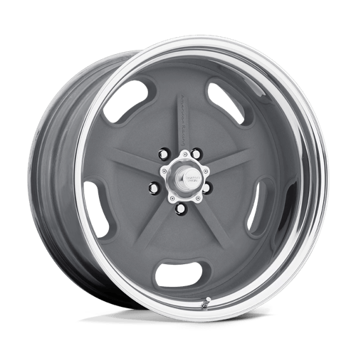 American Racing Vintage VN470 SALT FLAT 5X139.7 17X8 +13 MAG GRAY W/ CENTER POLISHED BARREL