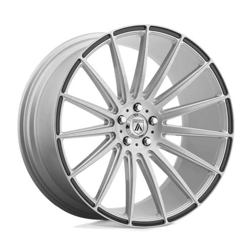 Asanti Black ABL-14 POLARIS 5X120 19X8.5 +38 BRUSHED SILVER W/ CARBON FIBER INSERTS