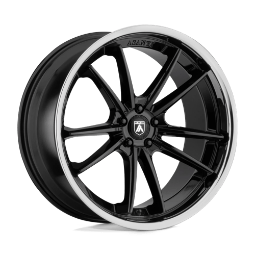 Asanti Black ABL-23 SIGMA 5X112 20X10.5 +38 GLOSS BLACK W/ CHROME LIP